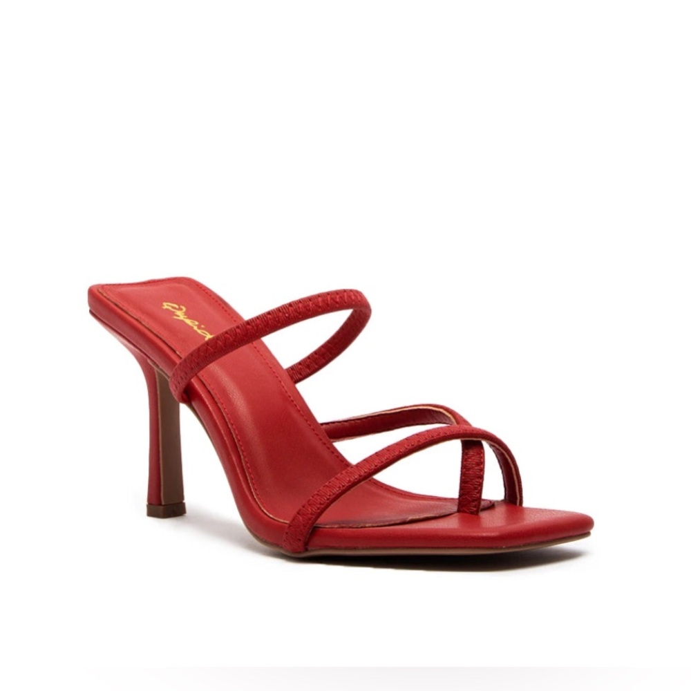Elegant Red Strappy Heels